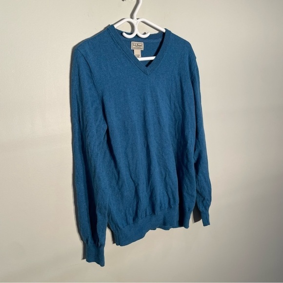 Men's Cotton/Cashmere Sweater, V-Neck men medium regular - Picture 2 of 8